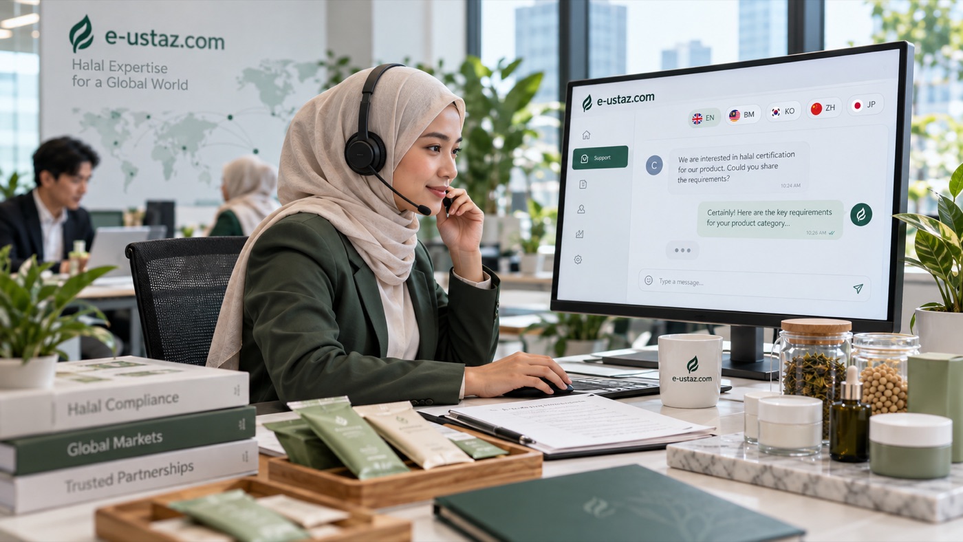 E-USTAZ client support desk answering screening enquiries